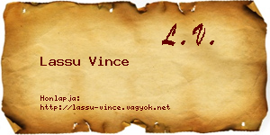 Lassu Vince névjegykártya